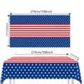 US-Flagge Tischdecke für Unabhängigkeitstag Party, 274x137 cm patriotische Tischabdeckung Deko - US-Flagge Unabhängigkeitstag / Tischdecke Stil A (137*274CM)