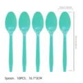 Blaue Plastiklöffel für Partygeschirr, 10er Set, 16cm Länge. Perfekt für Feiern und Veranstaltungen. - Tiffany Blau Löffel / 10 Stk.