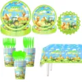 Traktor Vogelscheuche Geburtstag Party Geschirr Set Pappteller Becher Servietten Tischdecke - Vogelscheuche Traktor / 8-teiliges Set