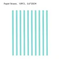 10 Stk blaue Papiertroehrchen fuer Partys, umweltfreundliche Trinkhalme 0.6x20cm. - Tiffany Blau Strohhalme / 10 Stück