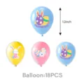 Ostereier und Hasen Motiv Ballons Set 12 Zoll bunte Party Latexballons Dekoration 18Stk - Ostern Luftballons 18PCS