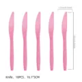 Rosa Plastikmesser Party Geschirr Set Einweg Küchenbesteck 10Stk 16cm praktische Wahl - Rosa Messer (10 Stück)