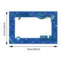 Cornice fotografica di laurea blu in carta per feste e accessori fotografici 70x47cm - Cornice di Graduazione Blu