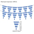 Oktoberfest blue white diamond pennant banner party decoration flags 10pcs hanging decor - Oktoberfest Pennant 10PCS
