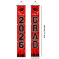 2026 Abschluss Banner Türschild Rote Party Dekorationen Abschlusskappe Hängend 180cm - Abschluss Veranda Schild / 180x30cm / Rot