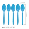 Blaue Plastiklöffel 10 Stück Party Geschirr Tischdekoration für Küche Zubehör 16cm - Blaue Löffel (10 Stück)