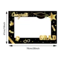 Cornice photobooth di laurea nero oro oggetti di scena per feste decorazioni 70x47cm - Cornice di Graduazione Oro Nero / Pezzo Singolo