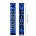 2026 Abschluss Banner Tür Deko Blau Hängende Flagge Grad Party Zubehör 180x30cm - Abschluss Veranda Schild (Stil 2026) / 180x30cm / Blau