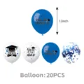 Abschluss Party Deko Luftballons Set 12 Zoll Konfetti Latex Ballons 20 Stueck - Abschlussballon / 20er Set / Blau