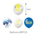 Abschluss Party Latex Luftballons Set 12 Zoll 20 Stück Konfetti Ballons für Dekoration - Luftballons - Blau Gold Abschluss / 12 Zoll 20 Stück/Packung