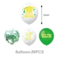 Abschluss Party Latexluftballons 12 Zoll Set mit 20 Stück für Schulabschluss Dekoration. - Ballon / 12 Zoll 20 Stück/Packung / Grün und Gold Abschluss