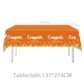Abschluss Tischdecke orange Party Dekoration 137x274 cm Tischabdeckung Congrats Grad - Tischdecke - Orange Gold Abschluss / 137*274cm