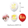 Abschluss Ballons Party Dekorationen 12 Zoll Latex Ballons 20Stk Set für Schulfeier Party. - Luftballons - Rot Gold Abschluss / 20er Set
