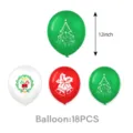 Weihnachten Latex Luftballons 12 Zoll Party Dekoration Set 18 Stueck Festliche Artikel - Goldener Weihnachtsstil (Ballons)