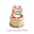 Kuchenaufsatz mit niedlichem Cartoon-Brötchen-Design für Geburtstag-Partydekoration 1Stk - Brötchen Squishy Großer Kuchenstecker 1 Stück