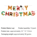 Kerstfeest letter banner hangende decoratie, feestelijk MERRY CHRISTMAS teken voor vakantie. - Kerst Banner Stijl 05