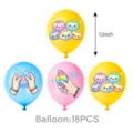 18 Stk 12 Zoll süße Baozi Cartoon Squish Thema Latex Luftballons für Geburtstagsfeier. - Brötchen Squishy Luftballons 18 Stück