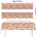 Pink plaid capybara birthday party disposable tablecloth with cute animal print design. - Capybara Tablecloth (108*180cm)