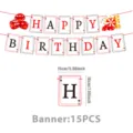 Kasino Geburtstag Party Banner mit Poker Karten Design, 15 Stueck Karten fuer Feier. - Banner (Casino-Poker-Thema) / 15 Stück