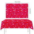 Valentinstag Herzmuster rote Einweg Tischdecke 183x137cm Party Hochzeit Dekoration - Stil 06-137*183CM