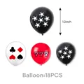 Pokerspiel Design Latex Luftballons 12 Zoll 18 Stück Set für Geburtstag Party Casino Dekoration. - Latexballons (Casino-Poker-Thema) / 18er-Set