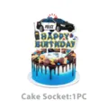 Polizeiauto Kuchen Topper für Kindergeburtsfeier Dekoration Themenparty Torte Dekoration. - Großer Tortenaufsatz