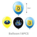 Polizei Thema Party Luftballons Set 12 Zoll 18 Stk. fuer Kinder Geburtstag Dekoration. - Ballon
