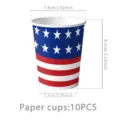 USA Flagge Design Pappbecher für Unabhängigkeitstag Party, 7.4x8.2cm, 10 Stk. - Pappbecher (10 STK)