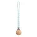 Silicone pacifier clip with wooden bead round holder for newborn baby teething toy safety. - Y5