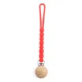 Silicone pacifier clip red baby teething toy clip anti drop chain accessory variant - Y6