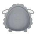 Silicone baby suction plate, cute grey sheep shape feeding dish for toddlers. - Y18 Sheep Dinner Plate