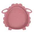 Cute pink silicone baby feeding plate with divided sections, safe toddler tableware. - Y19 Sheep Dinner Plate