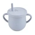 Silicone sippy cup for toddlers with straw and dual handles, leakproof baby training cup. - Y18 Straw Cup
