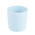 Taza de aprendizaje de silicona azul claro para bebé con relieve de ardilla, vaso infantil sin asa. - Y5
