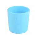 Vaso de aprendizaje de silicona para bebé con diseño de ardilla en relieve, taza azul suave. - Y9