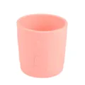 Taza de entrenamiento de silicona rosa con ardilla en relieve, sin asa ni tapa para ninos. - Y12