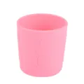 Taza de silicona rosa para niños, adorable vaso de aprendizaje para bebé con ardilla. - Y14