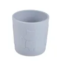 Taza de entrenamiento de silicona gris sin tapa ni asa con diseño de ardilla en relieve. - Y18