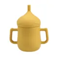 Silikon Baby Trinkbecher mit zwei Griffen und Strohhalm Deckel, robuster Kleinkind Lernbecher. - Y28