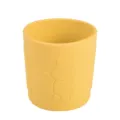 Taza de aprendizaje de silicona amarilla para bebés con bonito diseño de ardilla en relieve. - Y28