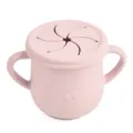 Silicone baby snack cup with lid and dual handles, leak-proof design for toddler daily use. - Y26 Snack Cups