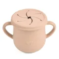 Silicone baby snack cup with leak-proof lid and dual handles, safe and portable design. - Y24 Snack Cups