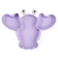 Assiette crabe en silicone violette bebe vaisselle tout-petit compartiment design mignon - Assiette / Lavande