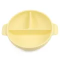 Silicone baby divided suction plate yellow toddler feeding bowl for kids mealtime - Y11