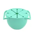 Portable Mint Green Silicone Baby Snack Cup with Dual Handles and Spill-Proof Lid Design - Mint Green