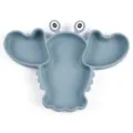 Assiette creuse homard en silicone pour bébé, vaisselle enfant sécurisée et anti-chute. - Assiette / Bleu Brume