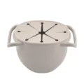 Silicone baby snack cup with handles portable toddler food container light grey cup - Light Gray