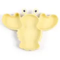 Assiette à ventouse pour bébé en silicone homard, joli vaisselle de sevage jaune. - Assiette / Jaune