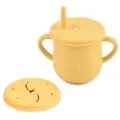 Baby silicone sippy cup with straw, leak-proof training cup with dual handles for toddlers. - Y28 Sippy Cup with Snack Lid