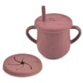Silicone baby sippy cup with straw and snack lid toddler training water bottle new - Y16 Straw Cup + Snack Lid